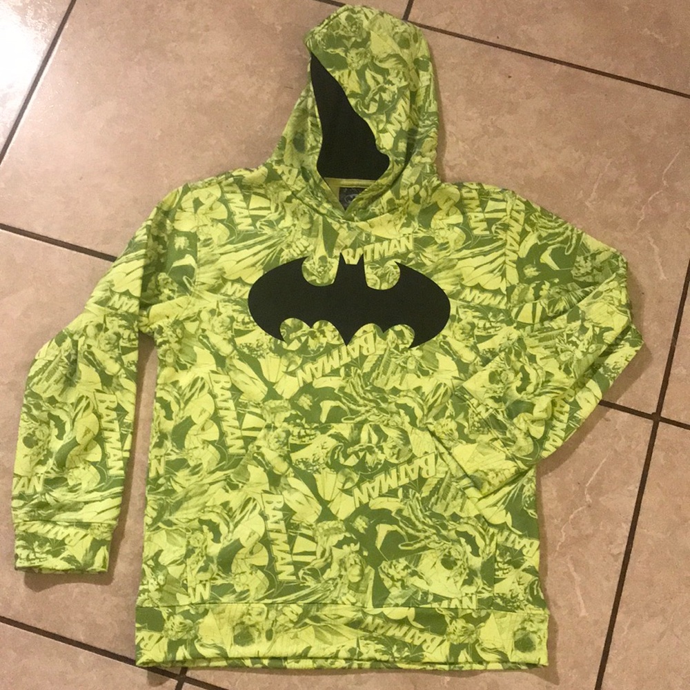 Batman neon yellow graphic hoodie 14/16